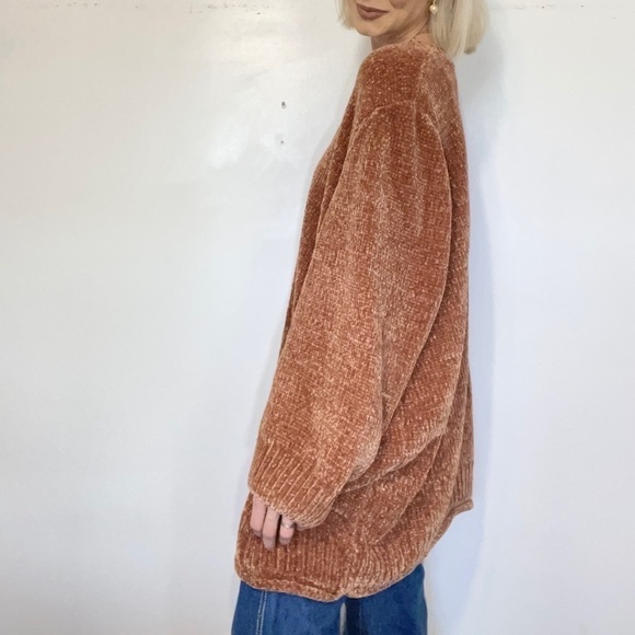 Chenille Amber Super Soft Oversized Slouchy Knit Crewneck Sweater Top - Picture 2 of 7